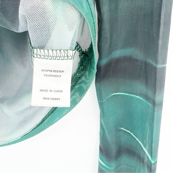 Remi x Revolve Shelley Mesh Long Sleeve Top XXS - Picture 7 of 8